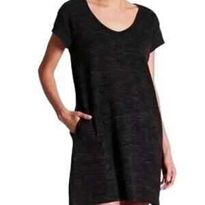 ATM Anthony Thomas Melillo Tee Shirt Dress Mini Black Heather Women's size Small